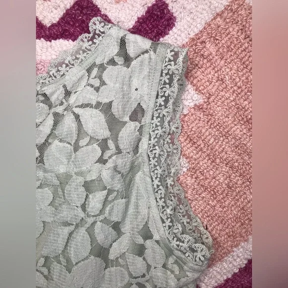 Sage green Mini Altar’d State Lace Dress Size Large - Picture 5 of 12